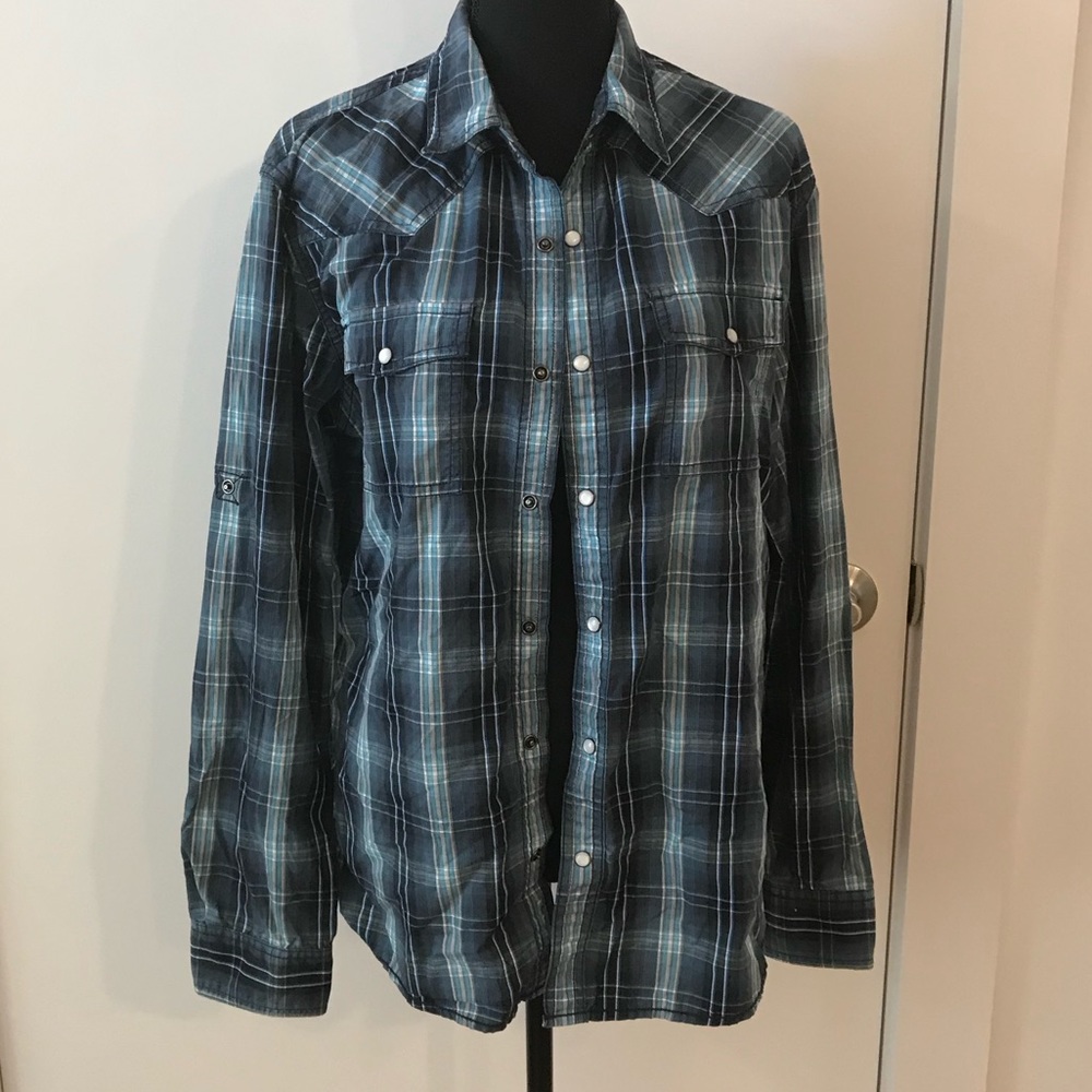 Urban Pipeline Plaid Long Sleeve Shirt Size Medium